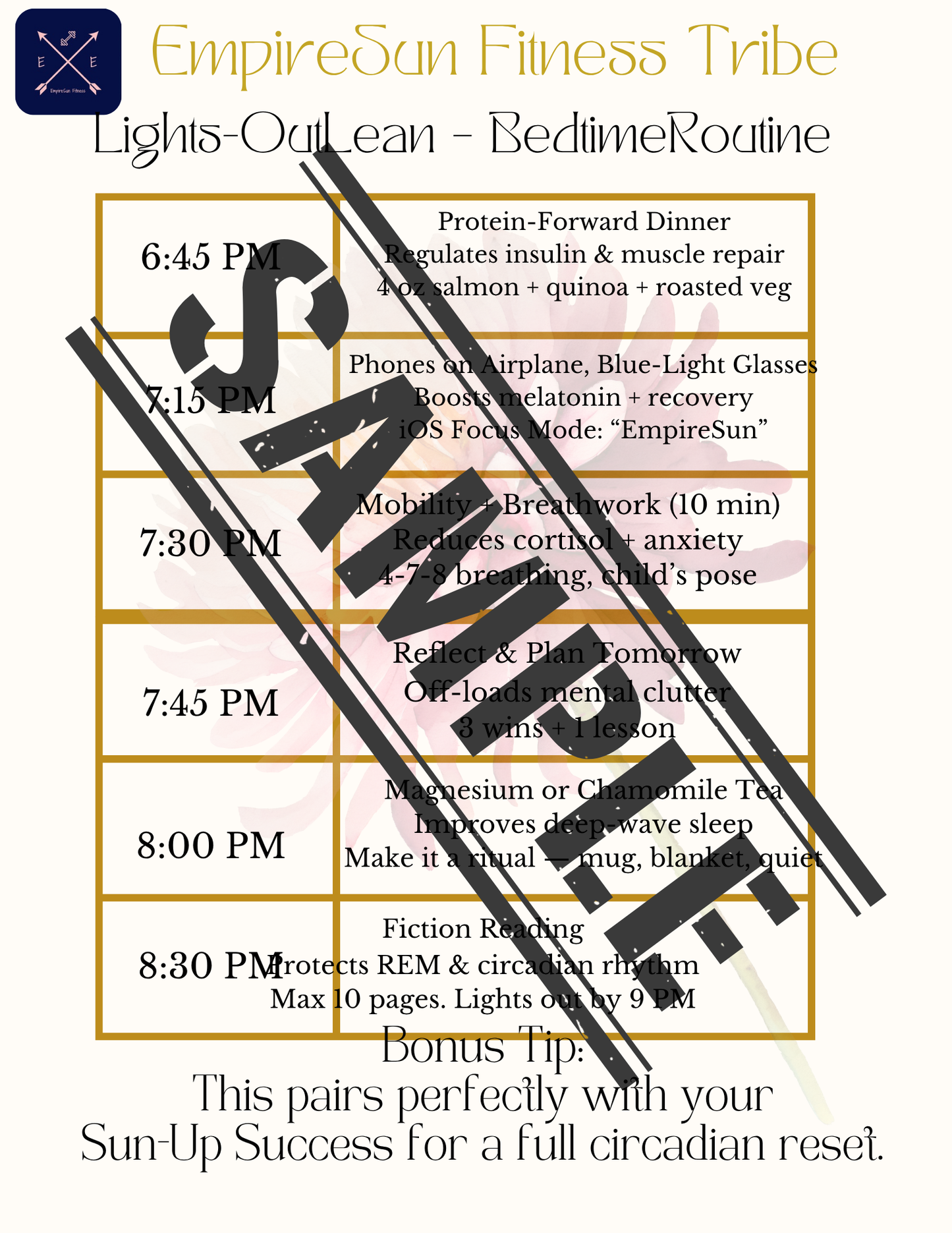 EmpireSun Fitness Lights Out Lean Bedtime Routine Bundle