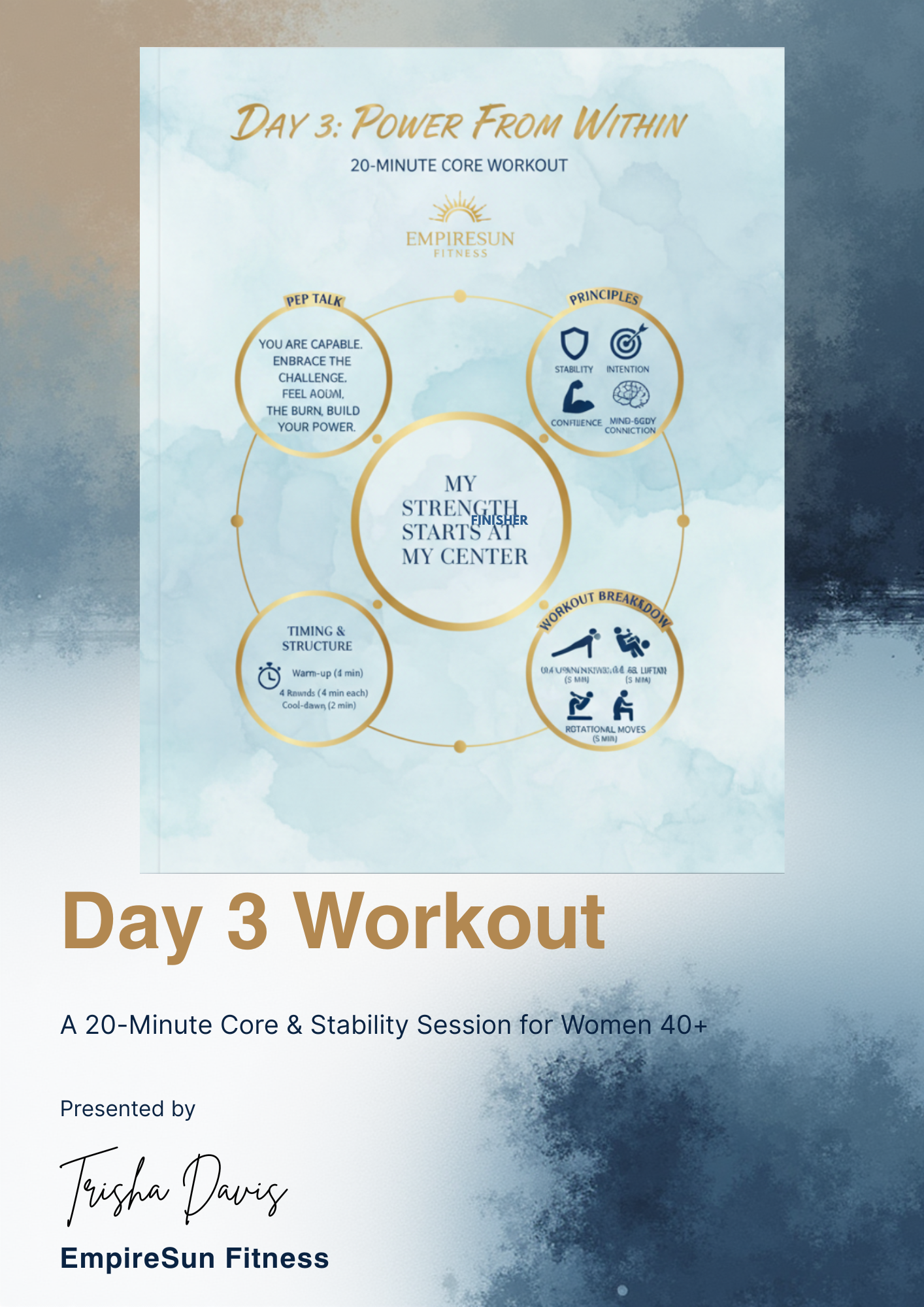 Glow-Up Mode Activated: 20-minute strength, balance, energy workout for women 40+.